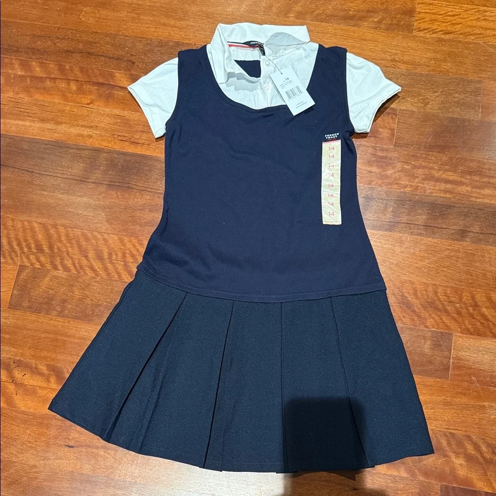 French Toast Dark Blue A-Line Dress School Uniform
